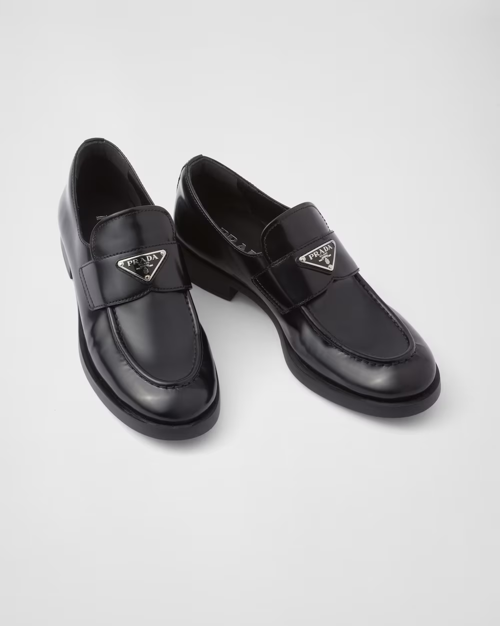Brushed leather loafers